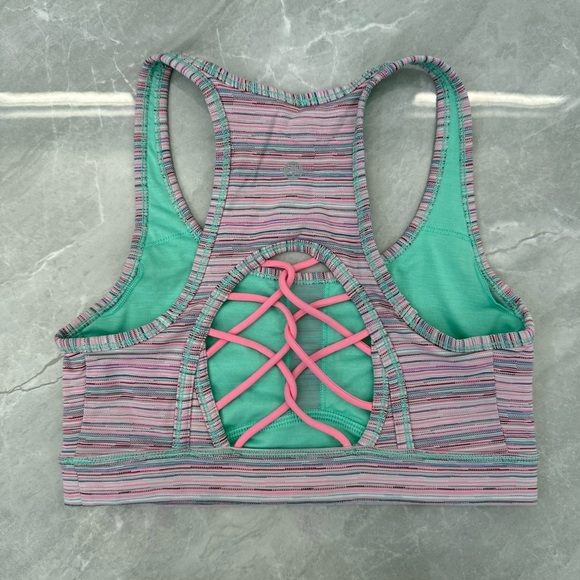 Women’s Lululemon Sweaty Or Not Sports Bra II Strappy Reflective Size 4 - Picture 9 of 16